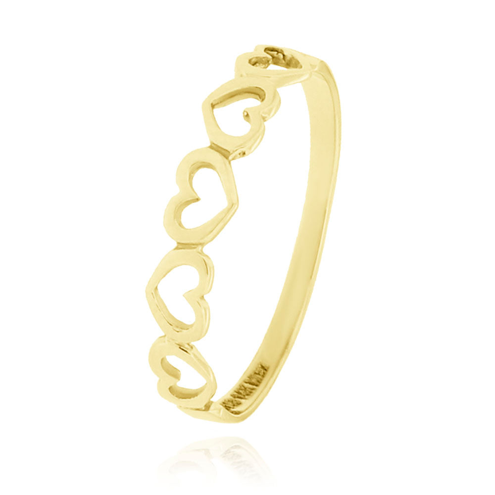 Anillo Dama 5 Corazones Oro 14K OF72 (6744896995401)