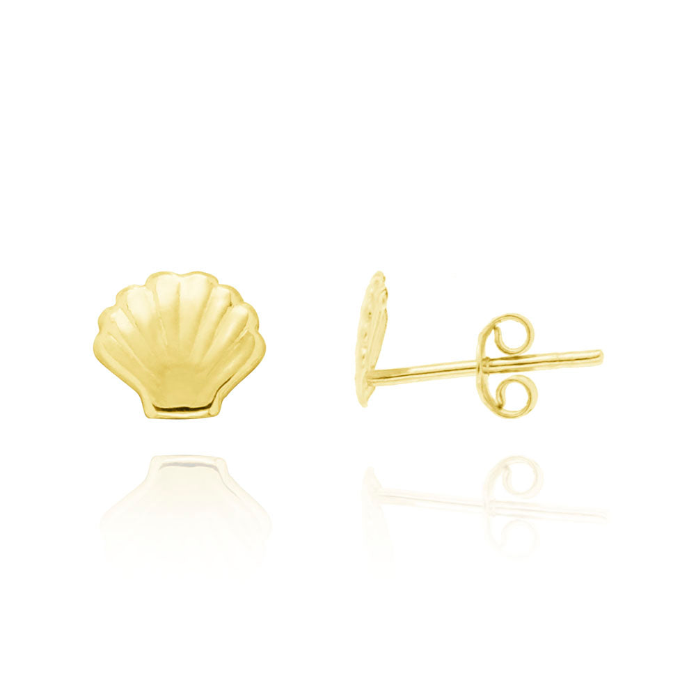 Aretes Concha Oro 14K (9381965562136)