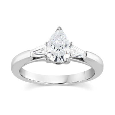 Anillo De Compromiso Oro Bco 14K Con Dte (8010914136344)