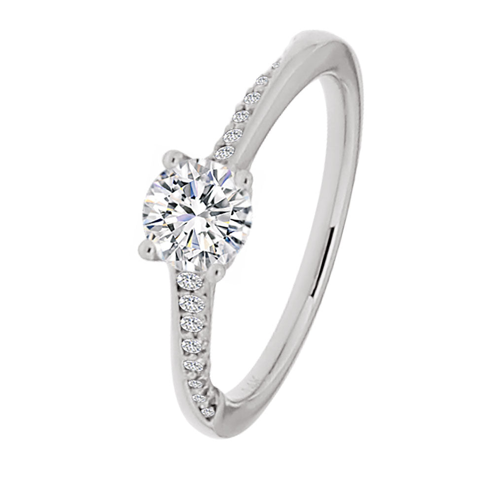 Anillo De Compromiso Above Love En Oro Blanco De 14K Con Diamante AL4RB-10538-E