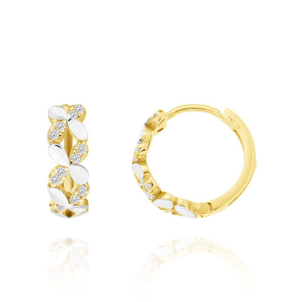 Aretes Oro Bicolor 14K – Guvier