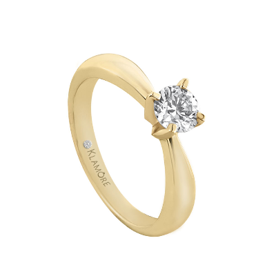 Anillo De Compromiso Miloro En Oro Amarillo De 18K Con Diamante BBIAN-S2-50