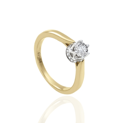 Anillo De Compromiso Reine Oro