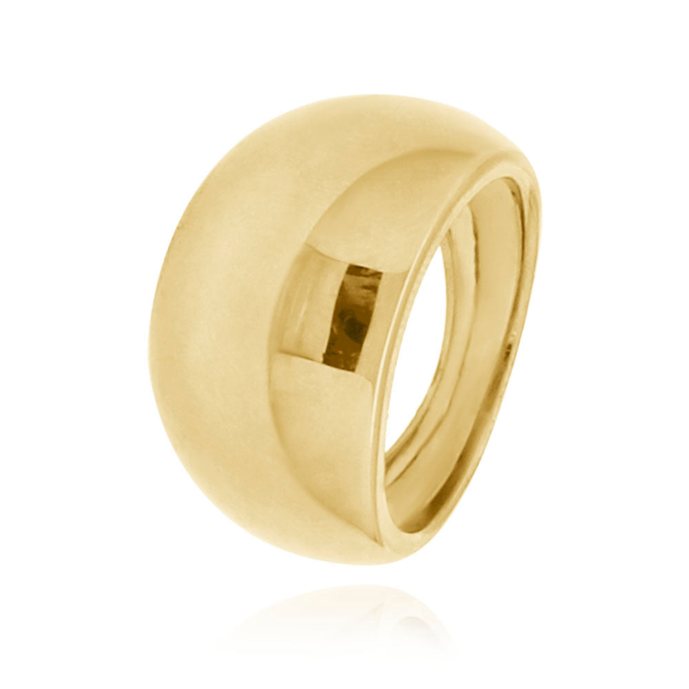 Anillo Ancho Liso Oro 14K JD172 Guvier