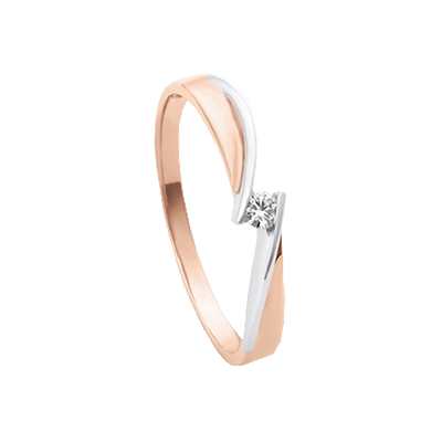 Anillos de compromiso oro rosa y blanco hotsell